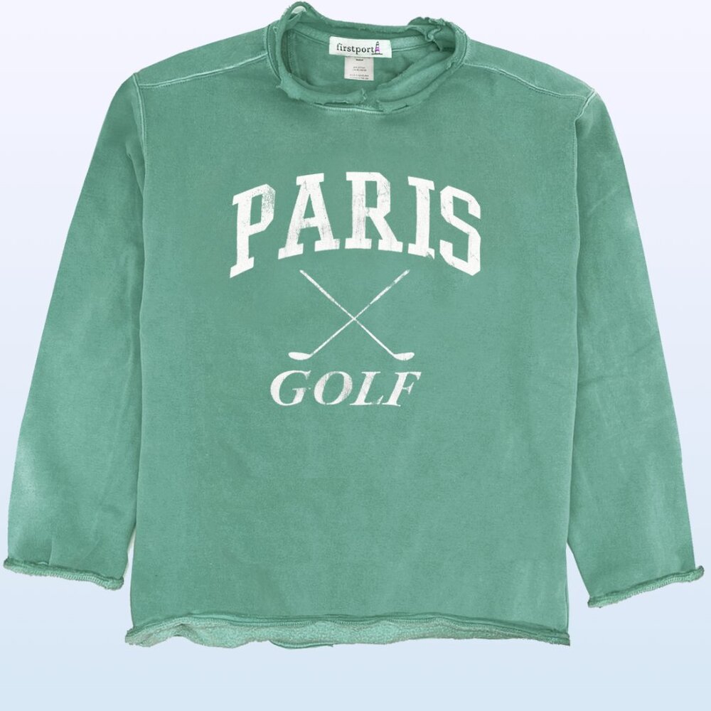 Weathered Series Paris Golf Crewneck - Spruce, AS SEEN ON PAIGE DESORBO [Size XL